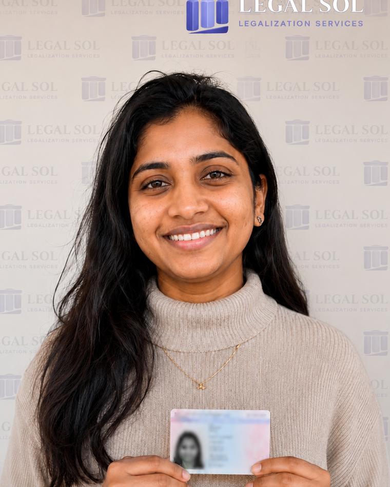 LegalSol client with a residence card