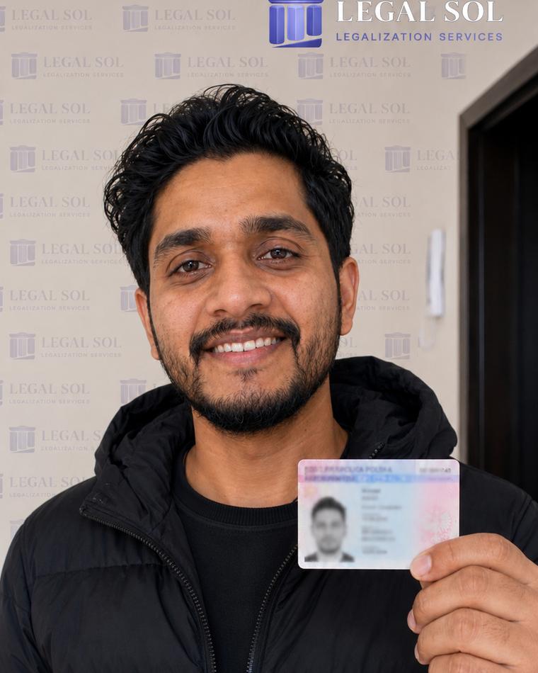 LegalSol client with a residence card