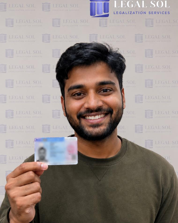 LegalSol client with a residence card